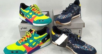 Mens Asics Tarther OG Midnight & Asics Gel Lyte 1 Neon Seaglass Sneakers Size 13