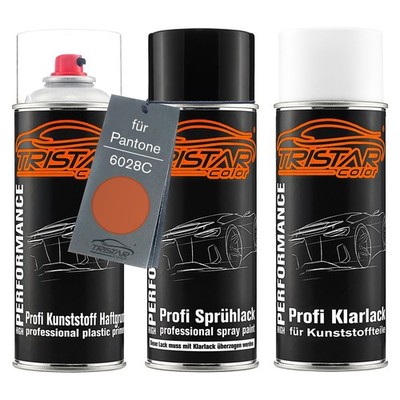 Autolack Spraydosen Set für Kunststoff Stoßstange für Pantone 6028C Salmon