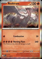 Reshiram 017/094 Raro Pokemon Fiamme Fantastiche Holo leggermente giocato