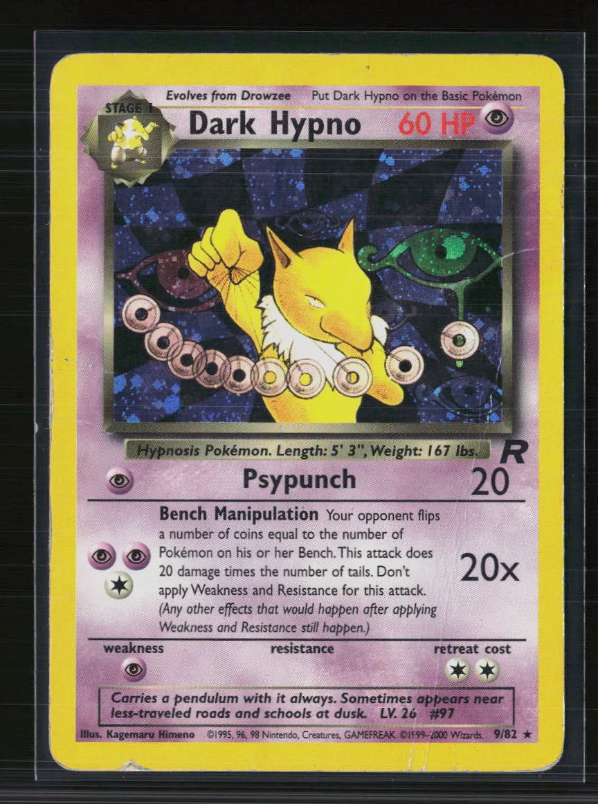 Pokemon 2000 Team Rocket Dark Hypno #9/82