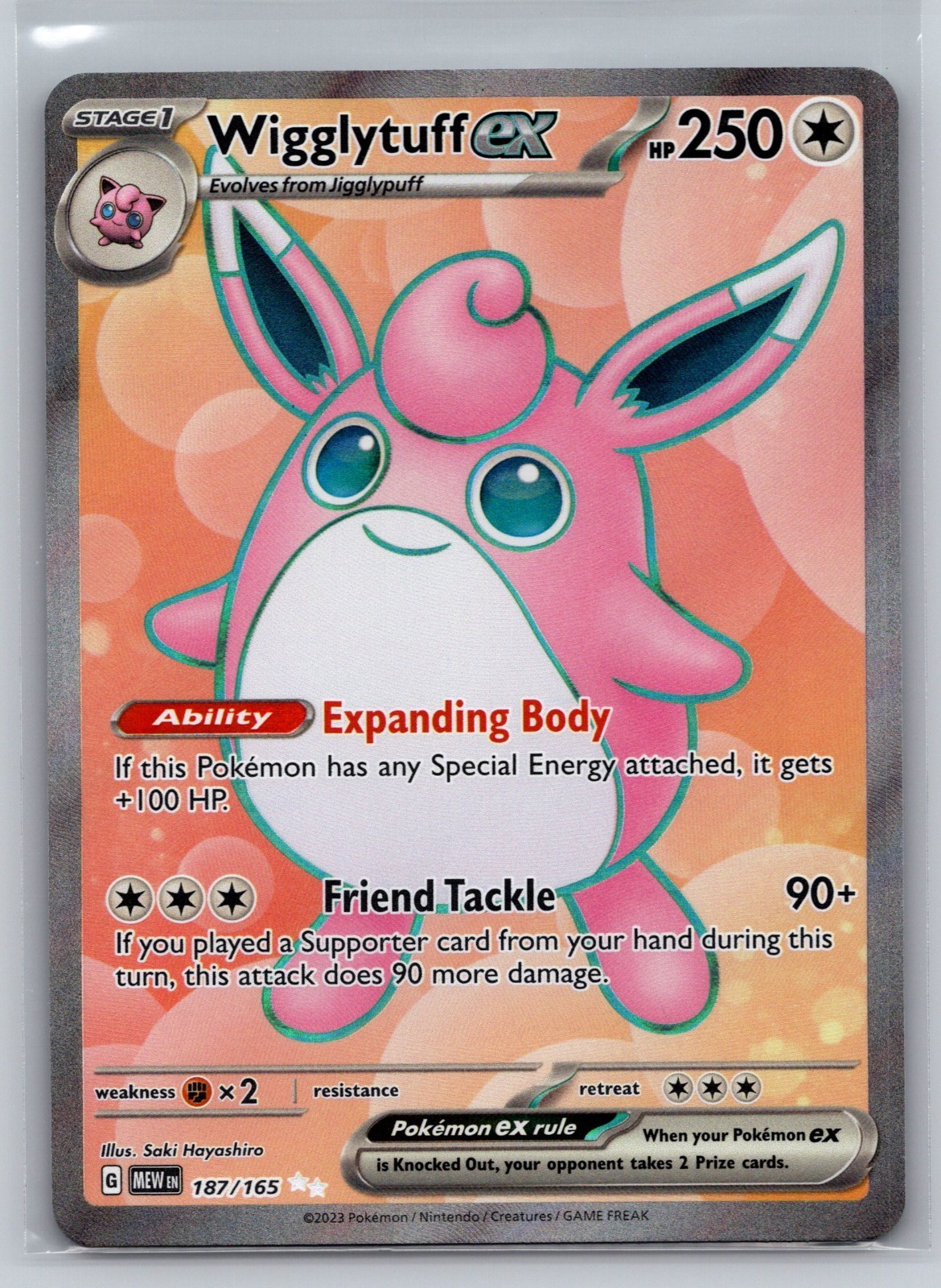 Pokemon Wigglytuff ex - 187/165 Ultra Rare SV: Scarlet & Violet 151 187/165 NM