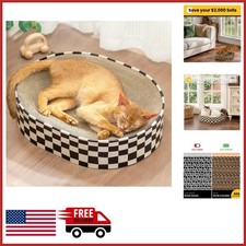 Durable Cardboard Cat Scratcher Bowl for Indoor Use with Mess-Free Design