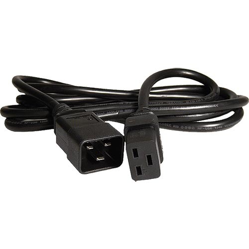 Cablenet 1m C20 - C19 H05Z1Z1-F Black LSOH 1.5mm Power Lead