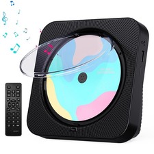 MICOCIOUS Bluetooth Portable Home CD Music Player with Remote Control Black