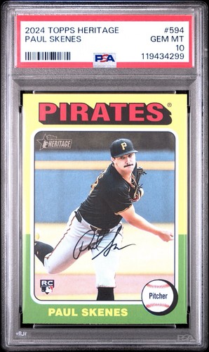 2024 Topps Heritage Paul Skenes #594 (RC) PSA 10