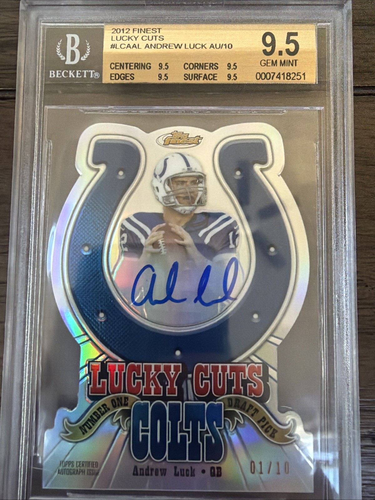 Andrew Luck Finest Lucky Cuts #LCAAL Autograph