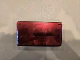 Original Nintendo 3DS Flame Red With Charger and Case TESTED 