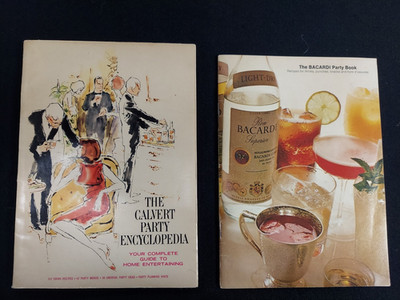 VINTAGE Calvert Party Ency. & Bacardi Party Book Cocktail Recipes Drinks Bartend