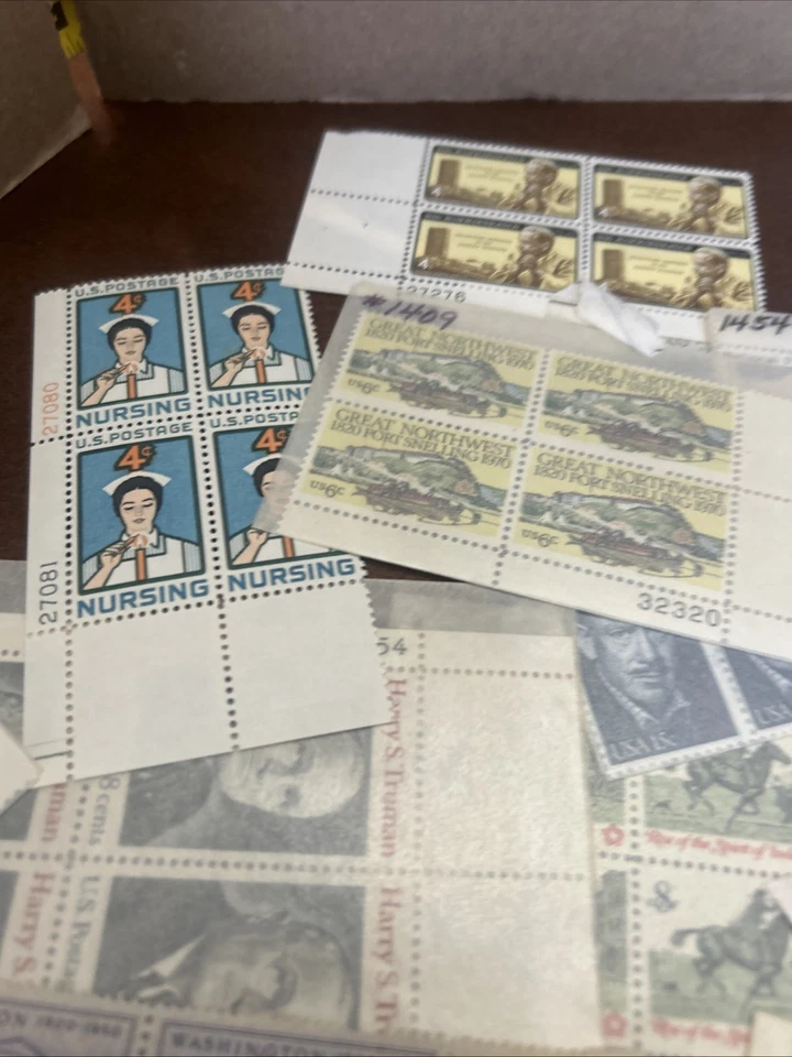 Vintage Lot Of 75 Plate Blocks Never Hinged All Different 4 Cent And Up - Image 2 of 4