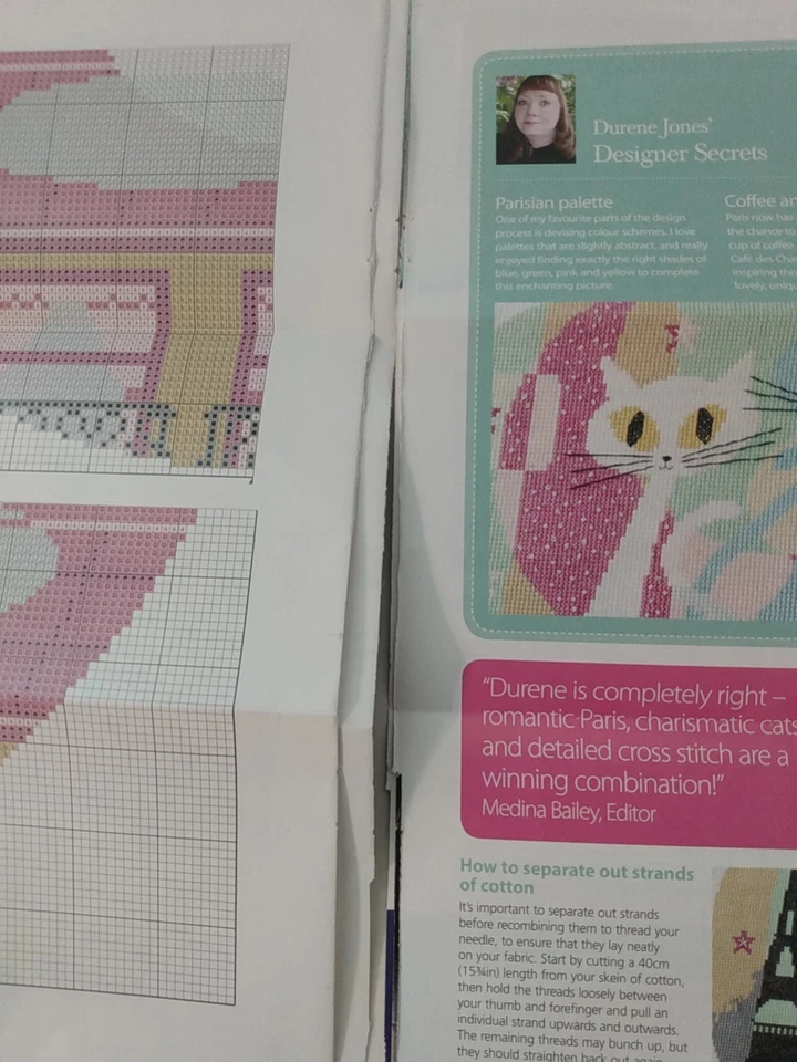 Parisian Cats Cross Stitch Pattern Only Durene Jones design - Image 4 of 4