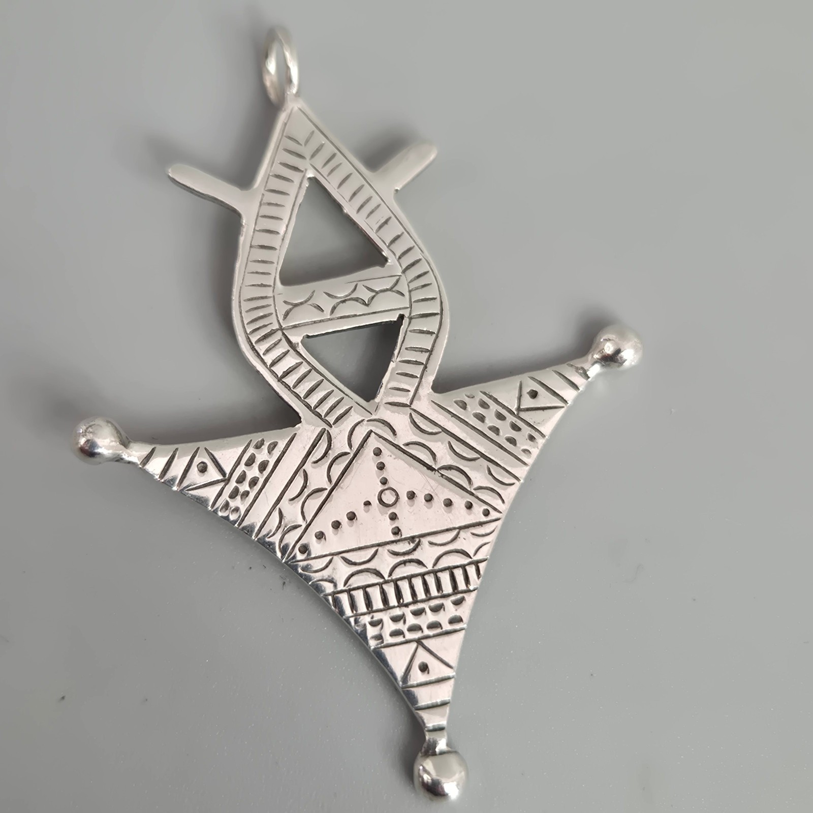 Unusual Handcrafted Hand Made Solid 925 Sterling … - image 1