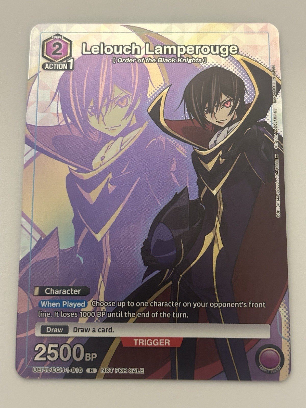 Lelouch Lamperouge UEPR/CGH-1-016 Promo Card Union Arena, English Edition