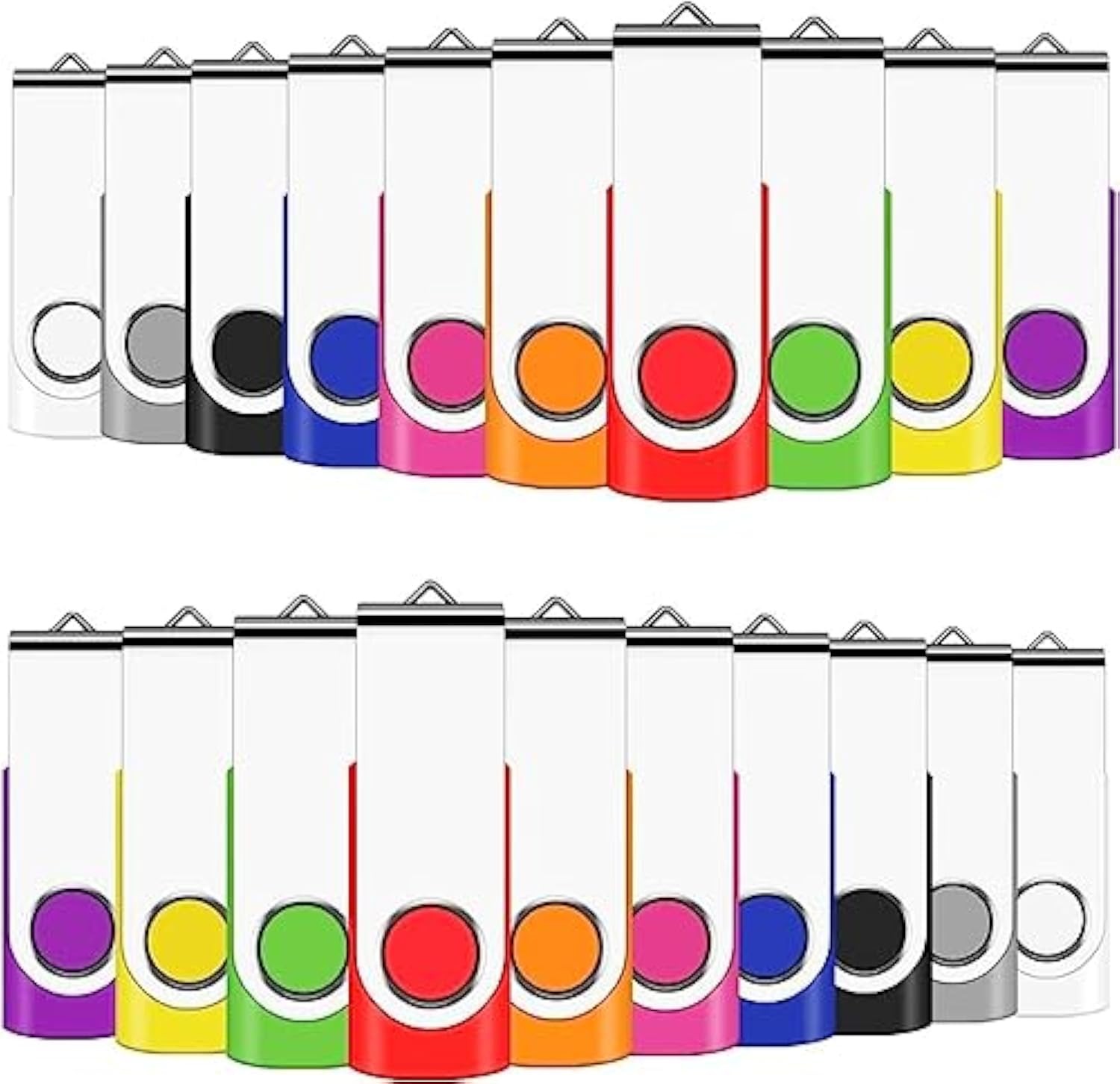 Chiavette USB 1GB 5 Pezzi EASTBULL | Mini Pendrive 1 Giga USB 2.0 Bianche