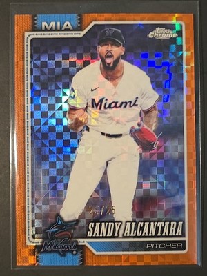 2026 Topps Chrome Orange X-Refractor /25 Sandy Alacantra BOOKEND 25/25 Marlins