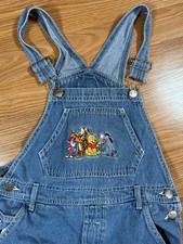 Vintage 1990s Winnie The Pooh Embroidered Overalls Youth Size Large 12