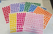 Creative Memories LARGE ABC/123 Bold LOT of 9 SHEETS, ALL colors, NLA, NEW