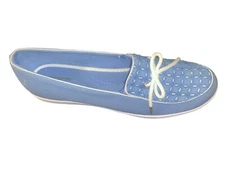 GRASSHOPPERS  Women's Slip On Boat Shoes Size 11M Chambray Blue Eyelet Comfort
