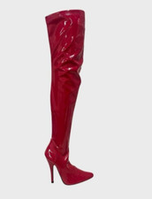 New Women's Men's Thigh High Over The Knee High Heel Stretch Boots Sizes UK 3-12