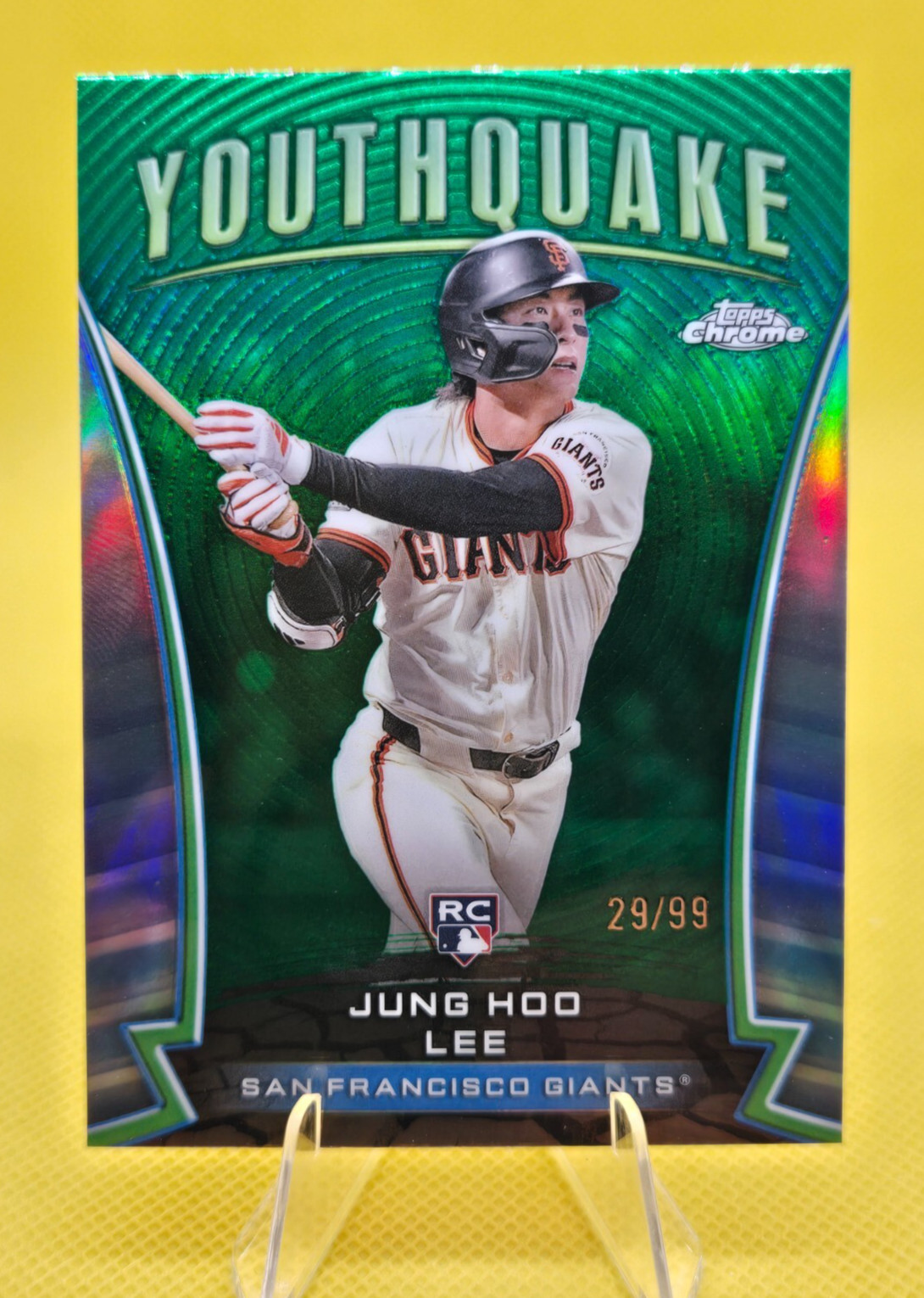2024 Topps Chrome Update Jung Hoo Lee RC Youthquake Green 29/99