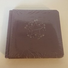 Creative Memories 7x7 Lilac Purple Silver Star Swirls Strap Hinge Album NEW