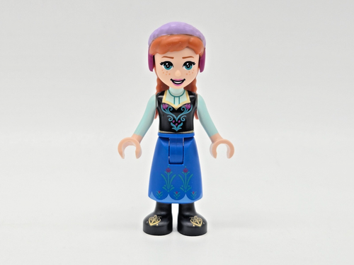 LEGO Minifigure Anna Disney Princess Frozen Blue Skirt dp141 from set 43194 - Picture 7 of 11