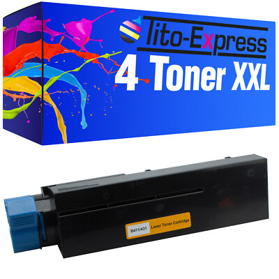 4x Toner PlatinumSerie für Oki B411 B431 B 411 B 431 B-411 B-431 MB461 MB471 MB4