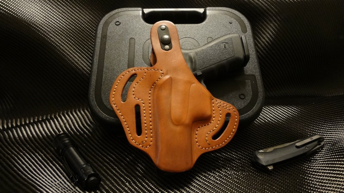 VlaMiTex OWB Lederen Holster voor Glock 17 19 22 23 25 31 32 34 35 37