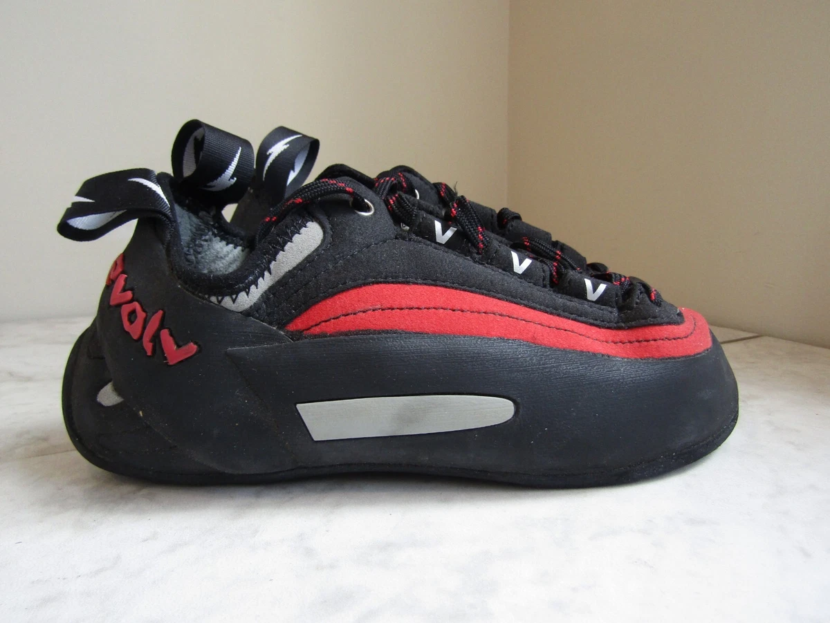 NIB Evolv Bandit Red Black Climbing Shoes Size US 8.5 EUR 41.5 UK