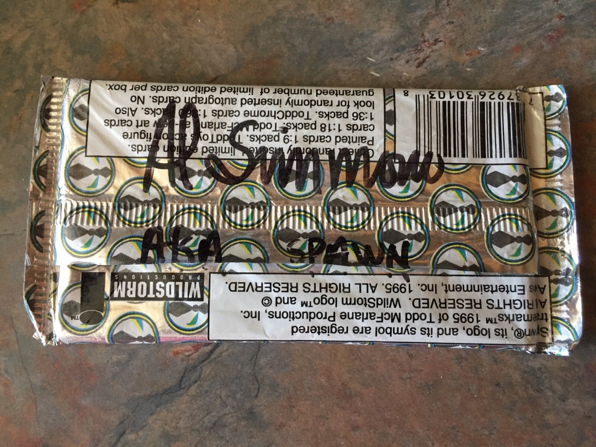 1995 Spawn Trading Cards Single Pack SEALED AUTOGRAPHED ON BACK BY