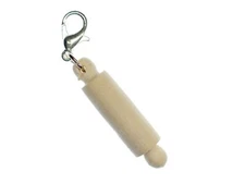 Rolling Pin Dough Roll Charm Baking Cooking Miniblings Wood Charm