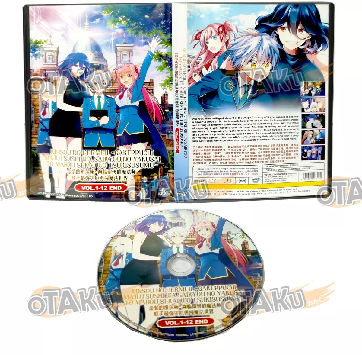 DVD Anime Kinsou No Vermeil Gakeppuchi Series (1-12 End) English