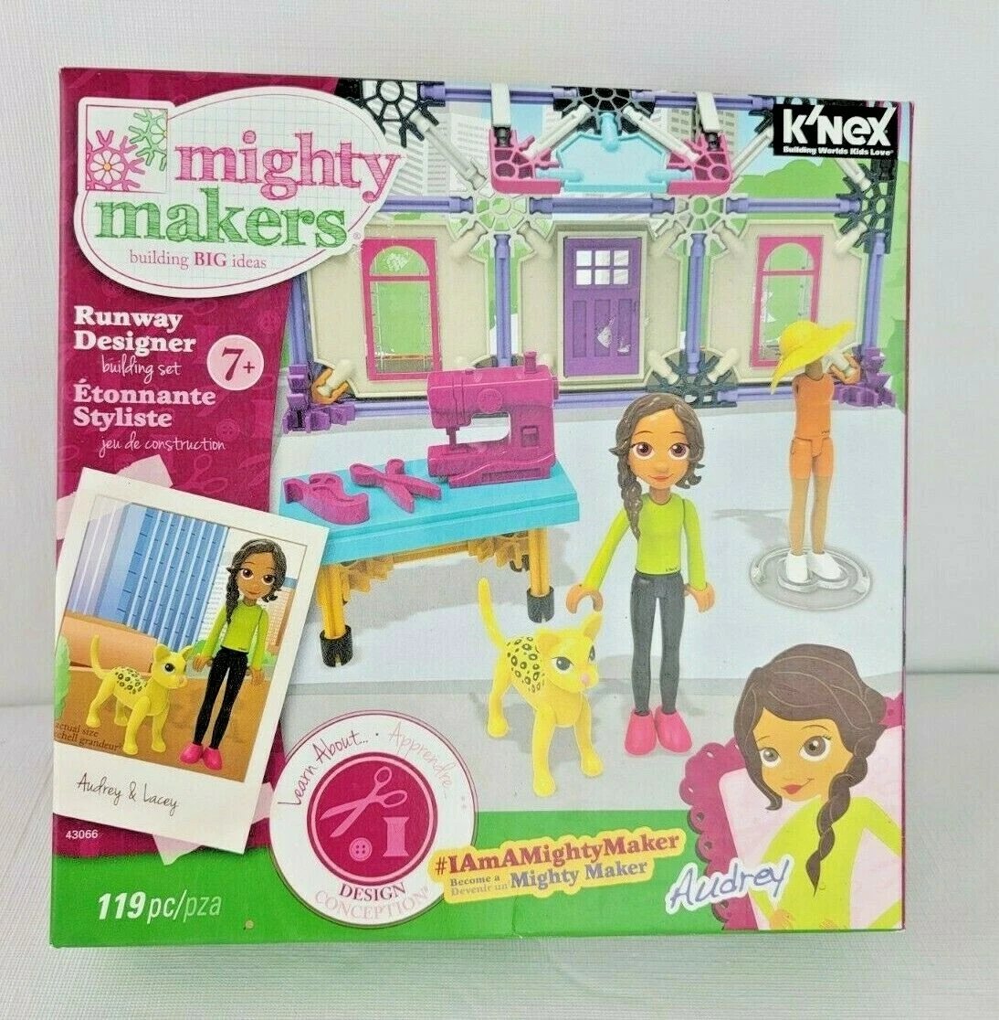 KNEX Mighty Makers Runway Designer Building Set 119 Pieces New