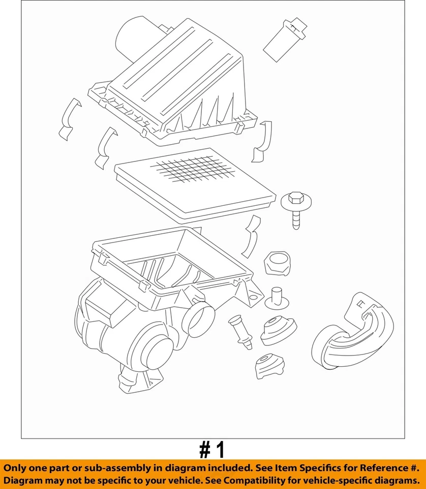 2005 2011 Nissan Xterra OEM Air Cleaner With Tubes And Engine Cover V6 4.0L - Image 4 of 4