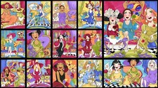 Loralie Sitting Pretty Lady Chair Sofa Relax Scenes Cotton Fabric 24"X44" Panel
