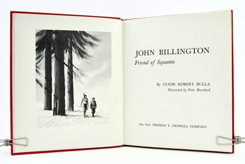 JOHN BILLINGTON FRIEND OF SQUANTO Clyde Robert Bulla 1956 1st/1st HBDJ Fine/Fine - Picture 5 of 8