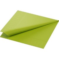 250 Duni Servietten 33X33 Cm 3-Lagig 1/4 Falz Zelltuch Kiwi, GrüN