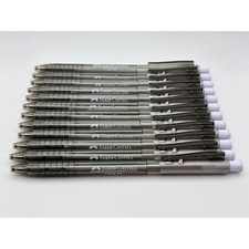 SET 12 PENS BLACK INK BARREL FABER-CASTELL Click X5 BALL POINT PEN size 0.5mm.
