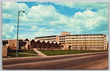 Vintage Postcard - Crane & Hill Hall - Men's Dormitory - University of Wyoming 