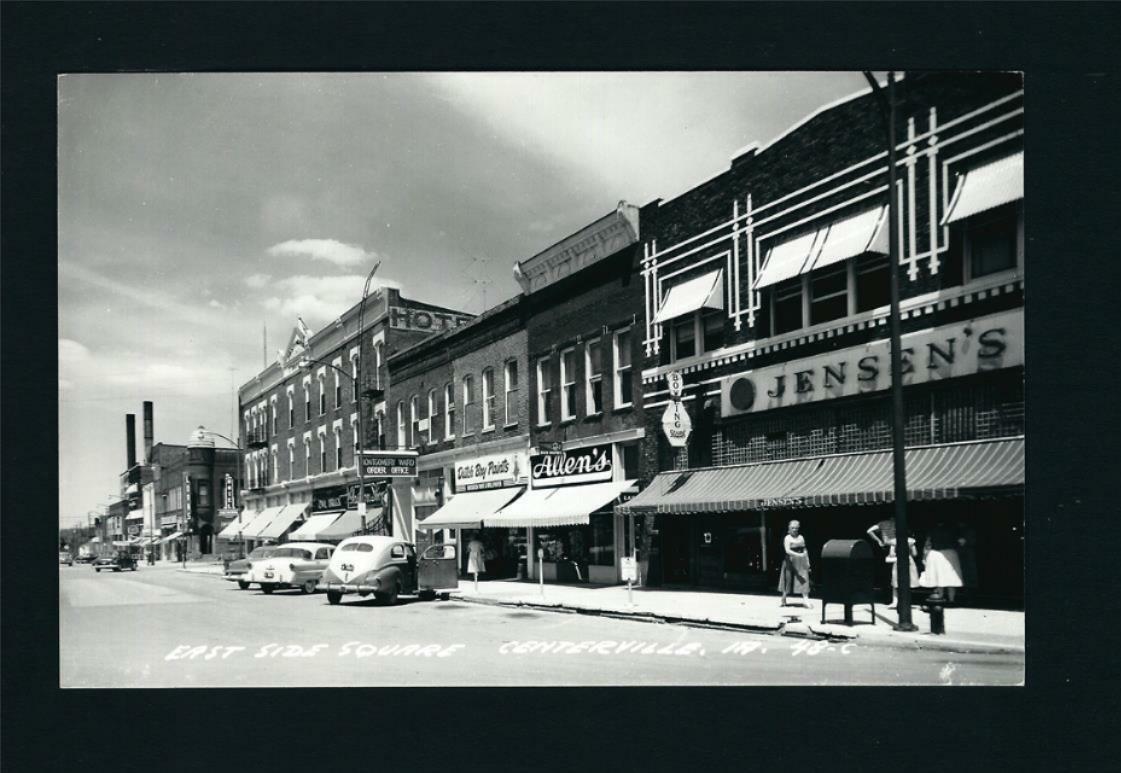 Centerville Iowa IA c1949 RPPC Jensens, Allens, Wards, Owl Drug, Bowling Alley + eBay