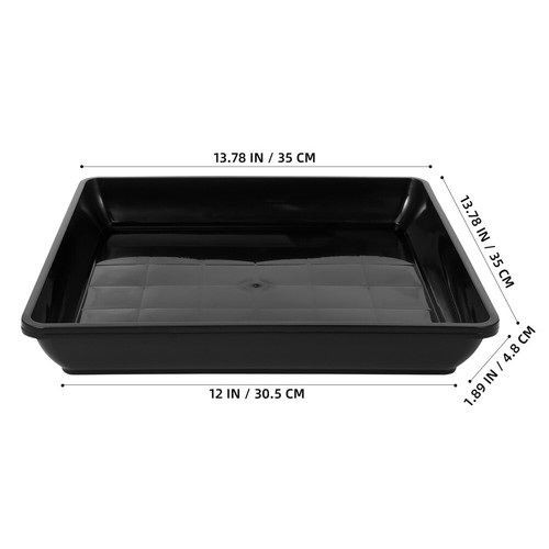 2 Pcs Plant Tray Plastic Trays Flower Pot Planter Rectangle Drip - Picture 9 of 12