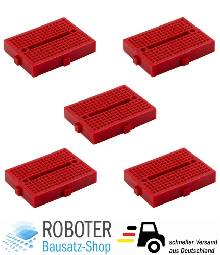 5x Mini Breadboard SYB-170 Rot kompatibel mit Arduino