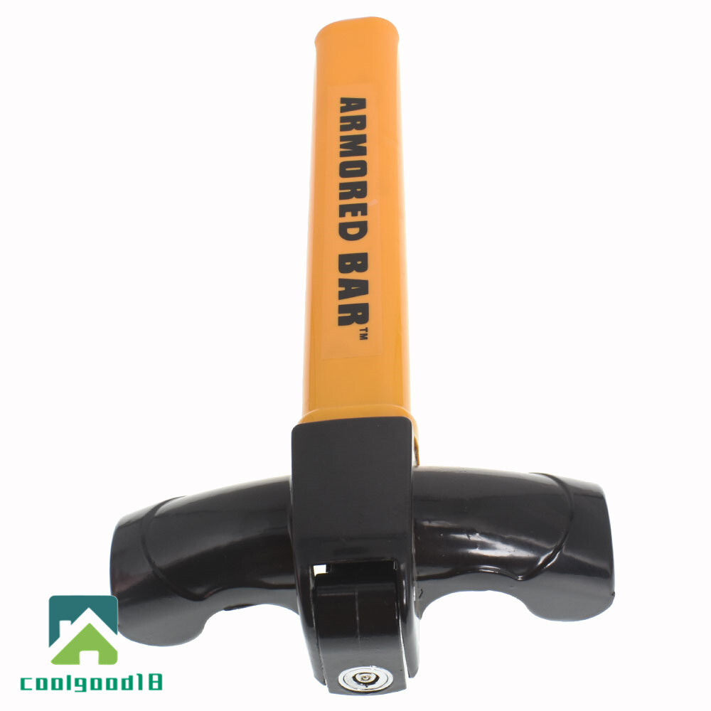 Universal Car Anti-Theft Steering Wheel Lock – Rotary Security Lock With Yellow/Black Finish 5 thumbnail image
