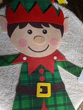 Santa's Elf Adjustable Articulation Legs Arms Elves 20" Felt Red Green Cute