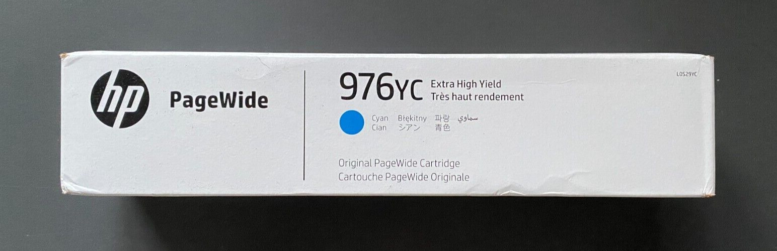 Genuine HP 976YC HIGH YIELD INK - CYAN / PAGEWIDE PRO P55250 (INC VAT) BOXED