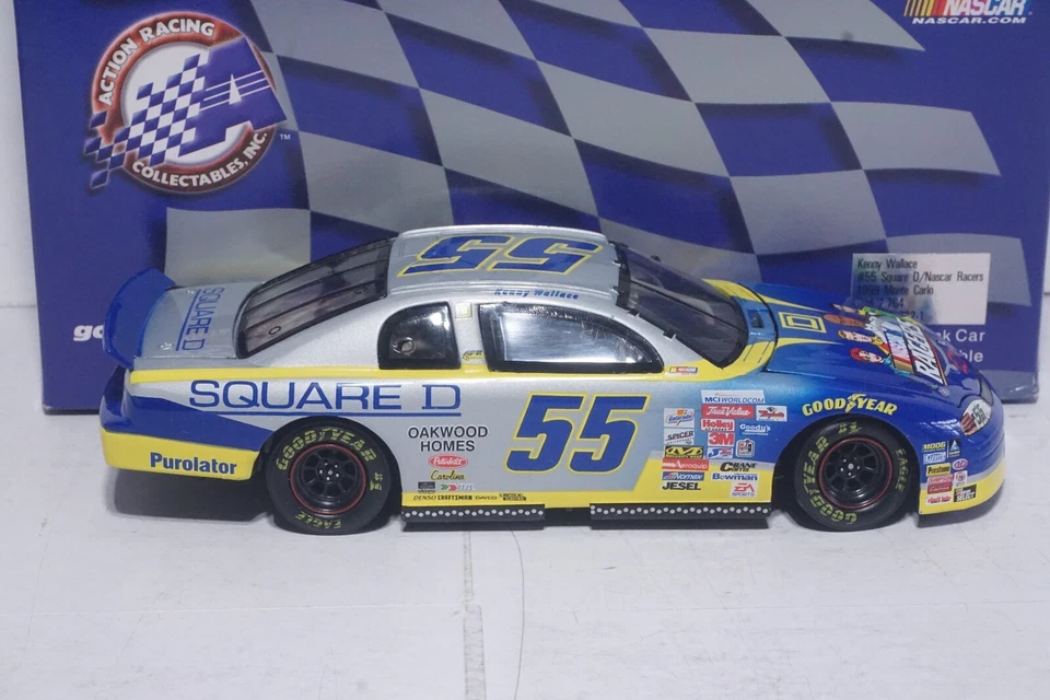 Kenny Wallace #55 Flyer Square D NASCAR RACERS Diecast Action 1999 de colección 1:24 Foto 4 de 4