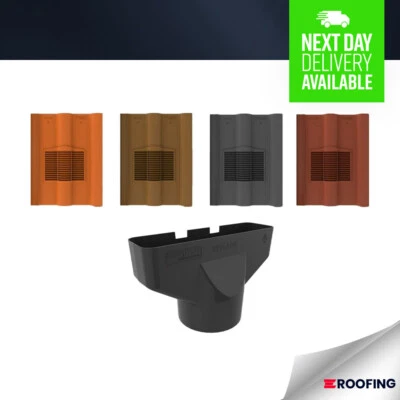 Timloc Double Roman Tile Vent 328mm x 137mm x 422mm - With Adapter RTV-ADS