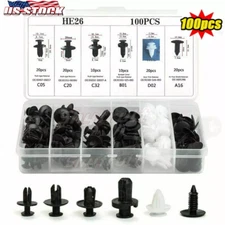 For-Subaru 100Pcs Bumper Hood Clips Retainer Rivet Fastener-Fender Push Pin US