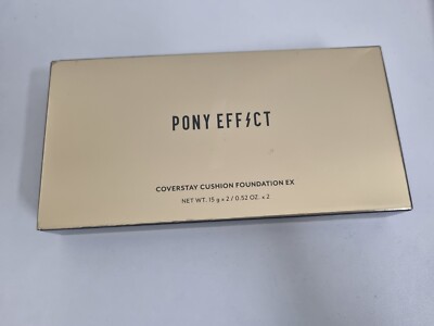 [Pony Effect] Coverstay Cushion Foundation EX 002 Natural Ivory 15g + Refill 15g