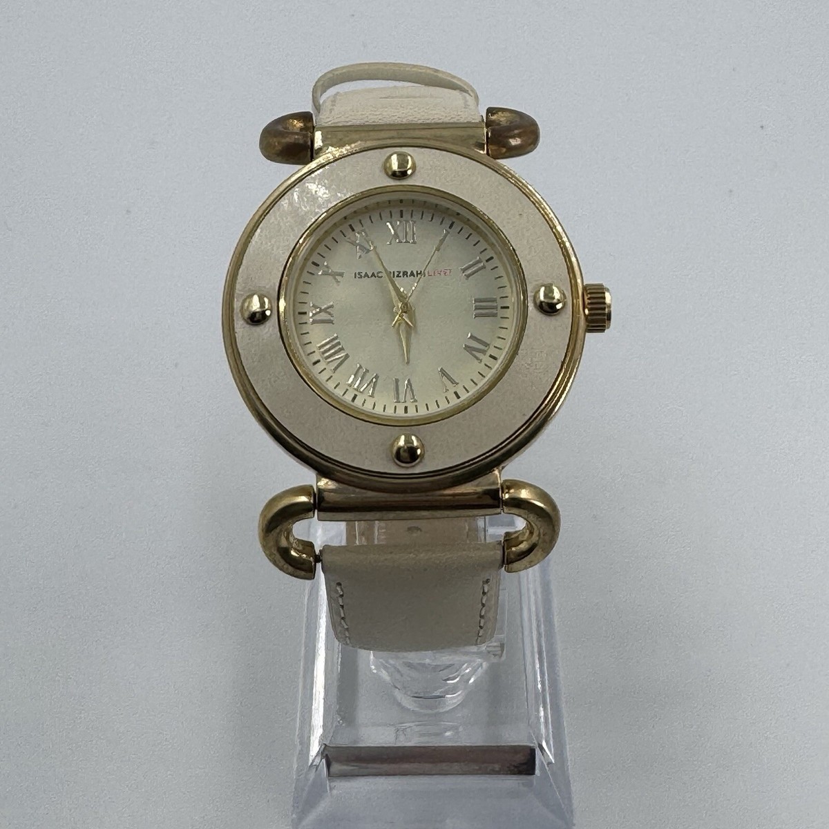 Isaac Mizrahi Watch with Leather Band Vintage Isaac Mizrah Live Ladies Rhinestone Watch - Etsy main image 2