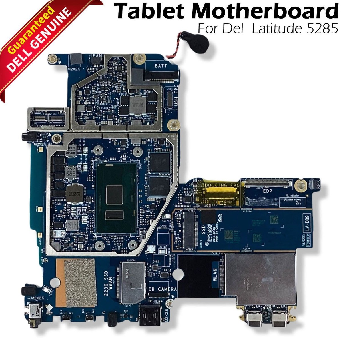 Genuine Dell Latitude 5285 2-In-1 Tablet Motherboard i3-7100U 2.4GHZ 4GB D4VVK Genuine Dell Latitude 5285 2-In-1 Tablet Motherboard i3-7100U 2.4GHZ 4GB D4VVK